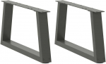 Kavos staliuko kojelės, V formos, 2 vnt., antracito spalvos, 50x(30-31,3) cm, plienas