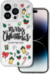 Tel Protect Christmas dėklas skirtas Samsung S23 Ultra Design 3 Clear