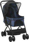 PawHut Pet vežimėlis Cat Buggy Oxford Mėlyna 76,5x52x95cm Maži &scaron;unys ir katės