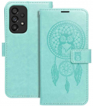Oem MEZZO Book dėklas skirtas Samsung Galaxy S20 FE / S20 FE 5G dreamcatcher žalios spalvos