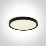 Lubinis &scaron;viestuvas 18W LED vidaus plafonas, apvalus, juodas, 2800/3200/4000K, 62006/B/V