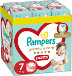Sauskelnės-kelnaitės Pampers Pants, 7 dydis, 17+ kg, 80 vnt.