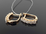 Best Diamonds Auksiniai auskarai su briliantais