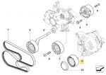 Bmw Umlenkrolle E60 E61 E63 E64 2002 2010 Originalus 11287802146