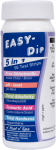 Vandens testavimo juostelės Easy-Dip 5 in 1, PH/CL/BR/Stabilizatorius/&Scaron;armingumui/Kietumui tirti