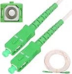 Extralink SC/APC-SC/APC | Komutacinis laidas | LSOH, vienmodis, simpleksas, G.657A2, 3 mm, 15 m, baltas