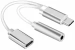 USB C tipo į 3,5 mm garso adapteris