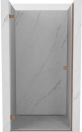 Du&scaron;o durys Mexen Lunar-B, kairė, 80 cm, transparent/brushed copper