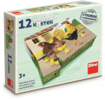 Dino Cube Dėlionė 12 detalių Naminiai gyvūnai