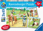 Ravensburger dėlionė 3x49 detalės arkliai