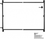 Vartų konstrukcijos komplektas 915-1524 mm pločio angoms, reguliuojamas metalinis vartų rėmas, atsparus rūdims lauko vartų komplektas, reguliuojamas tvoros vartų rėmas