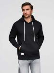 men's hooded sweatshirt - juodas