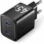 Vention 45W PD - GaN technologijos įkroviklis, 2x USB-C (juodas)