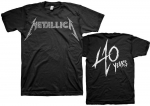 Rock Metallica 40th Anniversary Songs Logo Mar&scaron;kinėliai, Dydis: XL