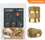 Ruthex M6 srieginis įdėklas &ndash; Rx-M10x12.7 - 10 vnt.