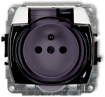 Karlik Elektrotechnik GPB-1zdp TREND Apta&scaron;kams atsparus lizdas su/su dūmų sklende balta GPB-1zdp