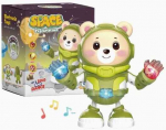 Muzikinis &scaron;okantis robotas su &scaron;viesos efektais, 20 cm