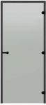 Stiklinės pirties durys HARVIA, juodas pu&scaron;inis rėmas 8x19, satininės