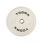Weight plate TOORX Bumper Plate Challenge, baltas, 50 mm, 5kg