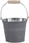 Dekoratyvinis gėlių vazonas Kibiras &Oslash;13cm H12cm cinkinis/pilkas