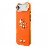 Guess IML 4G Script Metal Logo dėklas skirtas iPhone Air Oranžinis
