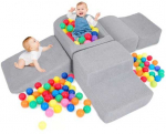 Promotions Mink&scaron;tų žaidimų rinkinys, 5 dalių laipiojimo ir ropojimo putų blokai, pilka, putos