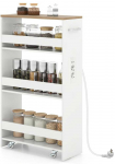 Promotions Virtuvinis vežimėlis, 47,5x20x80,5 cm, balta, medžio drožlių plok&scaron;tė