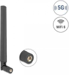 Delock 5G LTE GNSS WiFi 6 Antenne SMA Stecker 0,9 - 4,1 dBi 183 mm omnidirektional mit Kippgelenk juodas