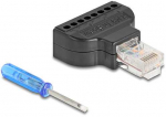 Delock RJ45 Stecker zu Terminalblock mit Schraubendreher Cat.5e