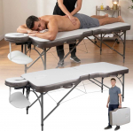 2-Section Aluminum Massage Table inSPORTline Kiyora (186 &times; 70 &times; 62.5&ndash;85.5 cm)