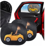 Automobilio langų užuolaidėlės vaikams nuo saulės su UV apsauga, 2 vnt.