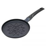 Inne Agd Keptuvė blynams, wz&oacute;r słoneczko, aluminiowa, nieprzywierająca danga, juoda, śr.18 cm, klausberg, kb-7972