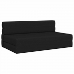 Sulankstomas Sofas-Lova Juodas 203 x 152 x 15 cm audinys