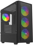 Savio Noctis Flow RGB, Kubas, PC, Juoda, ATX, Mini-ITX, Stiklas, Namai / Biuras