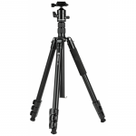 Stovas - Fotopro A5i Aliuminio Stovas Su FPH-55QS Kamuoliniu Galvute 10 Kg Apkrova 205 Cm Auk&scaron;tis Juodas