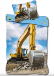 Patalynės komplektas Brandmac Bed Linen - Junior Size 100 x 140 cm - Geltona Excavator