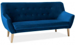 Fotelis Signal Meble Sofa NORDIC 3 VELVET, tamsiai mėlyna
