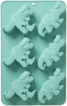 Rice Ryžių kepimo forma su silikonu ir 6 dinozaurais &ndash; mėtinė &ndash; 30 cm x 20 cm