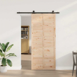 Slankios durys Natūrali 80 x 208 cm Pu&scaron;ies medienos masyvas