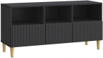 TV staliukas Televizoriaus spintelė su stalčių Juoda 102 x 34,5 x 50 cm