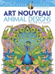 KNYGA Marty Noble Creative Haven Art Nouveau Animal Designs Coloring Book