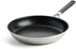 KitchenAid - KA-Classic nerūdijančio plieno keptuvė su atvira rankena - sidabrinė - 30 cm