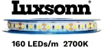 20W/m LED juosta LUXSONN, BRIDGELUX diodai, DC 24V, 160 LED/m, 2700K, 5m ritė