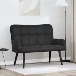 Dvita&scaron;kė sofa Juoda 115 x 61 x 87 cm Aksomas