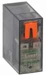 Lovato Electric Miniatiūrinė relė su LED indikatoriumi ir mechaniniu mygtuku, valdymas 24VAC, 2P, 8A (HR502CA024)