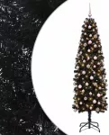 Dirbtinė siaura kalėdinė eglutė su žaisliuku 180 cm 300 LED