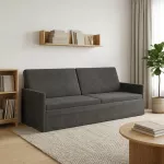 3 vietų sofa Tamsiai pilka 220 x 81 x 82 cm Kordūrinis audinys