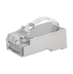 Roline &ndash; modulinis ki&scaron;tukas Cat.6A (EA klasė), &bdquo;pass-through&rdquo; tipo, vientisiesiems ir vytos poros laidams, ekranuotas, 10 vnt. (21.17.3146)