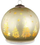 EDELMAN DEKORATYVINIS STIKLINIS PAKABUKAS LED 12CM BLIZGANTIS BESISUKANTIS GOLD MICA