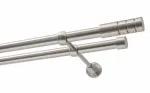 Decastyl Dviguba karnisas FI 19 MM nerūdijančio plieno efektas 160 CM TECHNO KOWALSKI